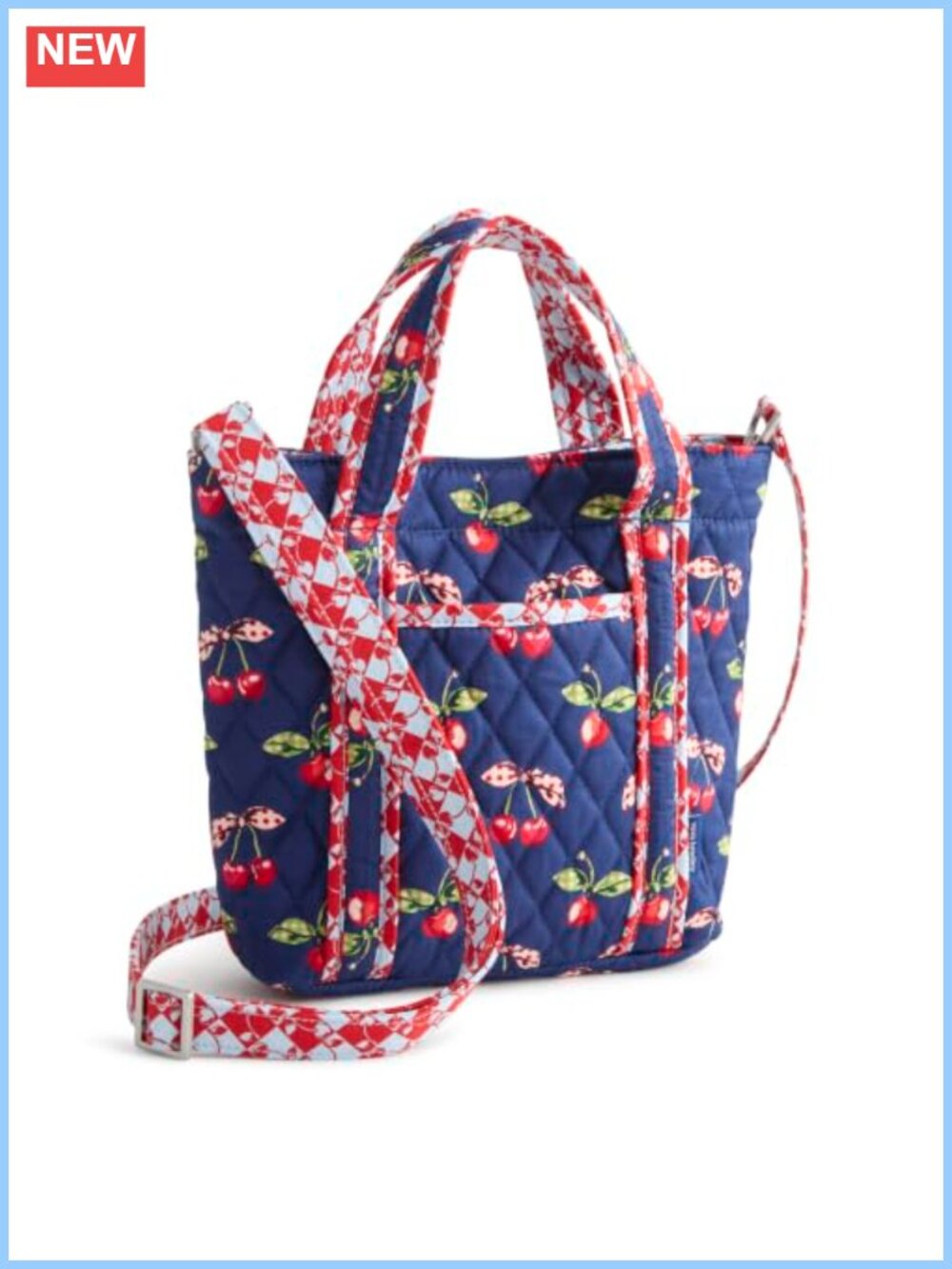 Reversible Mini Tote Bag with Pockets, Hidden Magnetic Closure, Cotton